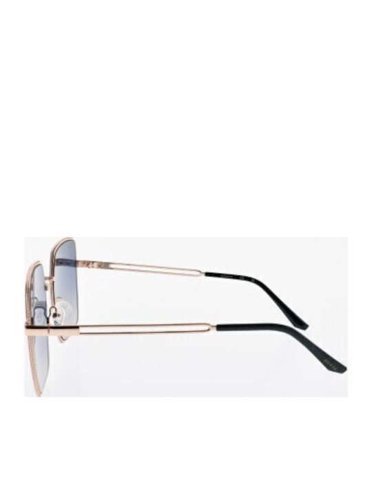 Guess Women's Sunglasses with Gold Metal Frame and Blue Gradient Lens GF0419 28W