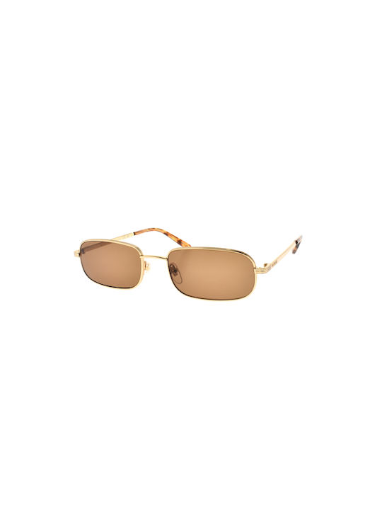 Gucci Sunglasses with Gold Metal Frame and Brown Lens GG1457S 002