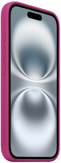 Apple Silicone Case with MagSafe Back Cover Σιλικόνης Φούξια (iPhone 16)