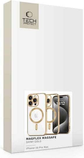 Tech-Protect Magflex Back Cover Tempered Glass Shiny Gold (iPhone 16 Pro)