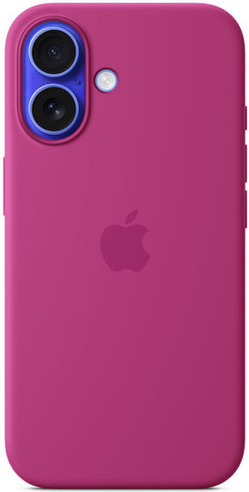 Apple Silicone Case with MagSafe Back Cover Σιλικόνης Φούξια (iPhone 16)