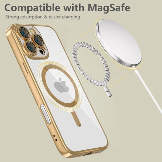 Tech-Protect Magflex Back Cover Tempered Glass Shiny Gold (iPhone 16 Pro)