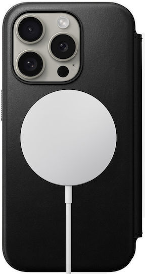 Nomad Back Cover Δερμάτινο 2mm Μαύρο (iPhone 15 Pro)