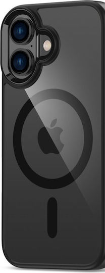 Tech-Protect Magmat Back Cover Plastic / Silicone Black / Clear (iPhone 16)