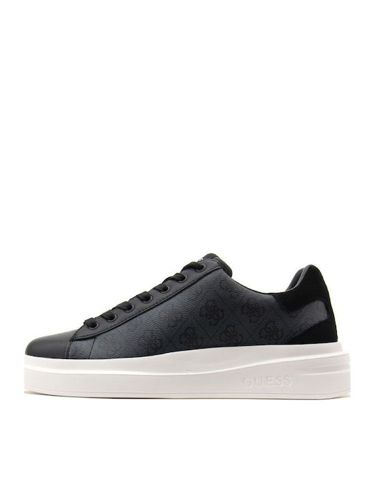 Elba Logo Ανδρικά Chunky Sneakers Ανθρακι- Μαυρο
