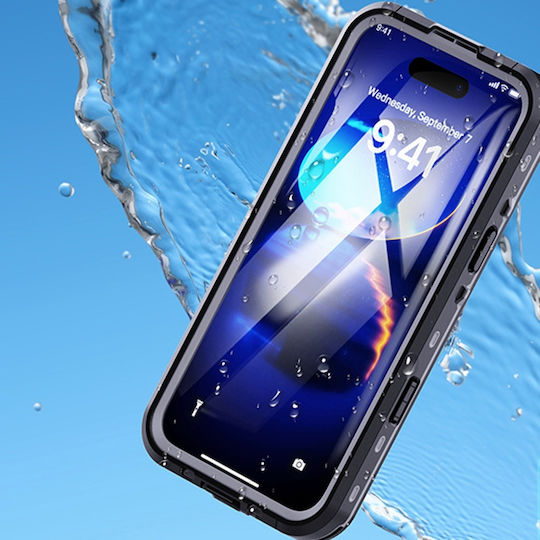 Shellbox 360 Full Cover Σιλικόνης Αδιάβροχο Μαύρο (iPhone 16 Pro Max)