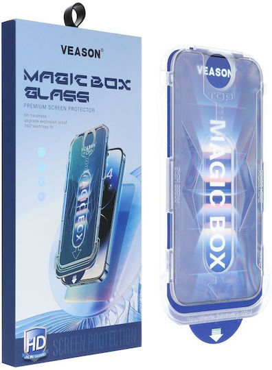 Veason Gehärtetes Glas Schwarz (iPhone 14 Pro)