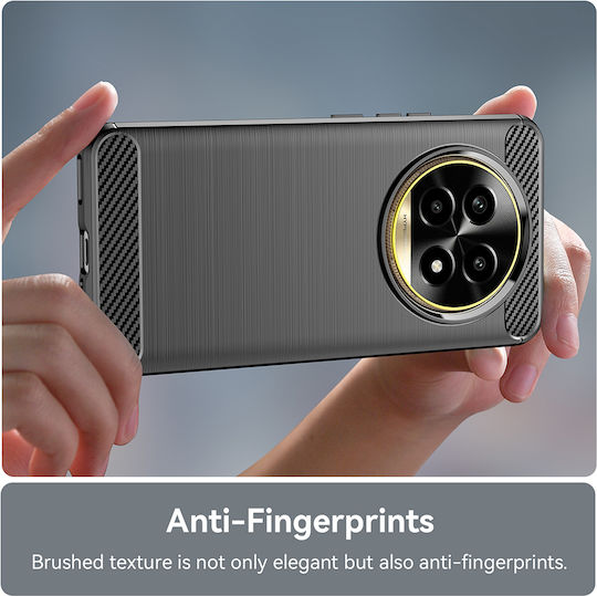 Techsuit Carbon Back Cover Σιλικόνης Μαύρο (Realme 13 Pro / 13 Pro+)