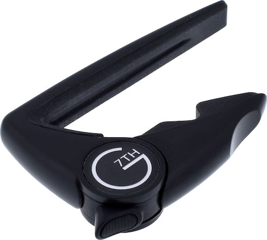 G7th Metallic Clamp Capo for Classic Guitar Black