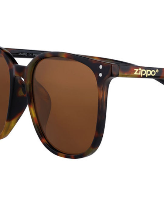 Zippo Sunglasses with Brown Tartaruga Plastic Frame and Brown Lens OB204-2