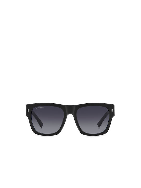 Dsquared2 Men's Sunglasses with Black Plastic Frame and Black Gradient Lens