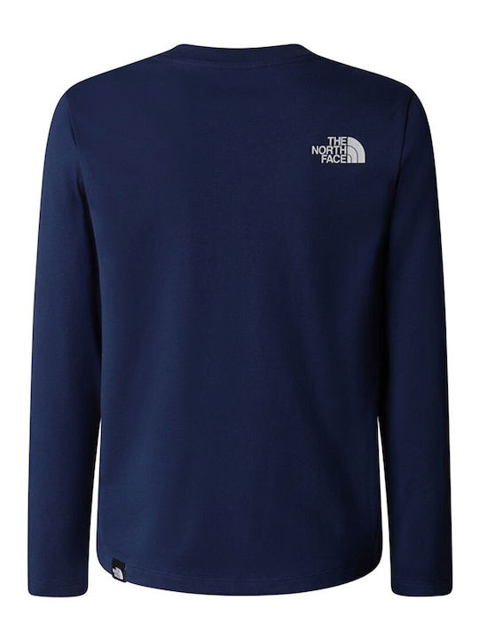 Kids' Shirt Long Sleeve Navy Blue Easy
