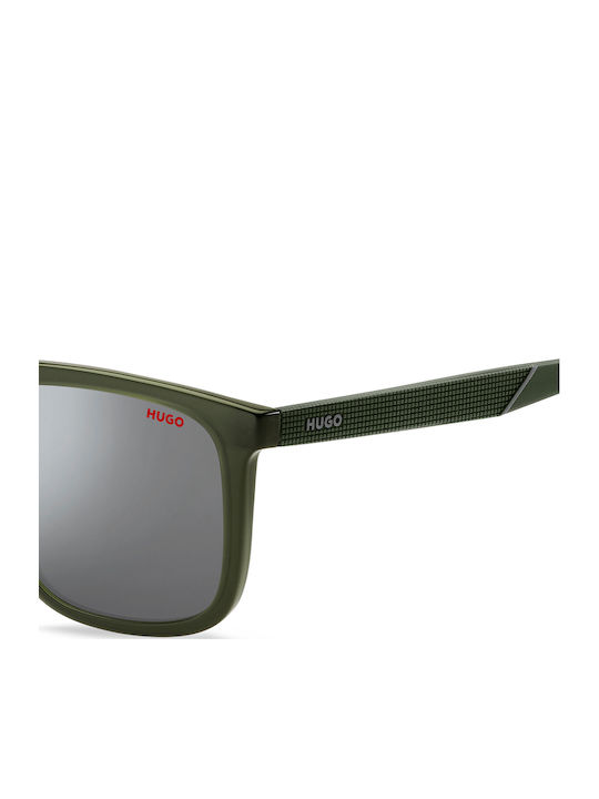 Boss Men's Sunglasses with Green Plastic Frame and Gray Lens HG 1304/S 1ED/T4