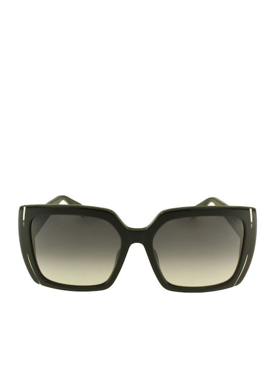 Furla Women's Sunglasses with Black Plastic Frame and Gray Gradient Lens SFU707 0700