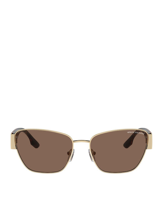 Armani Exchange Women's Sunglasses with Brown Metal Frame and Brown Lens AX2051S 611073