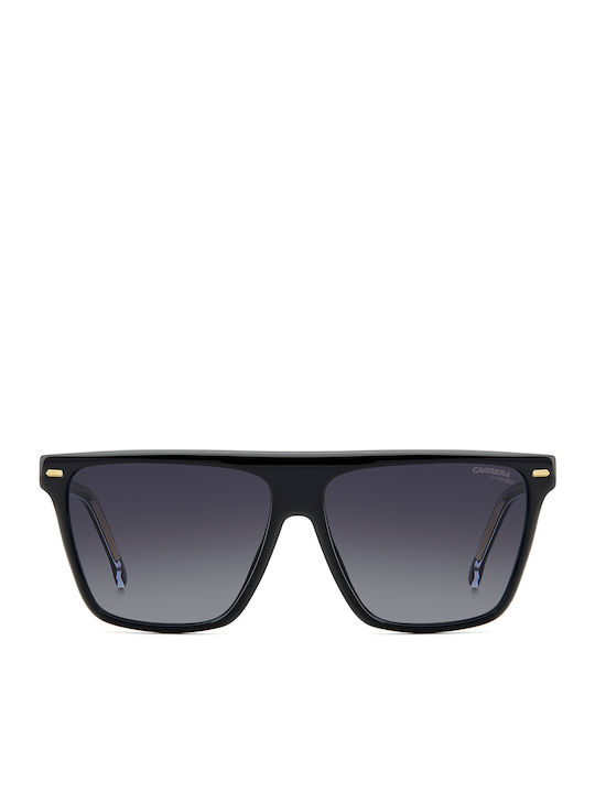 Carrera Unisex Sunglasses With Black Horn-Rimmed Frame And Grey Lens 3027/S 807/90