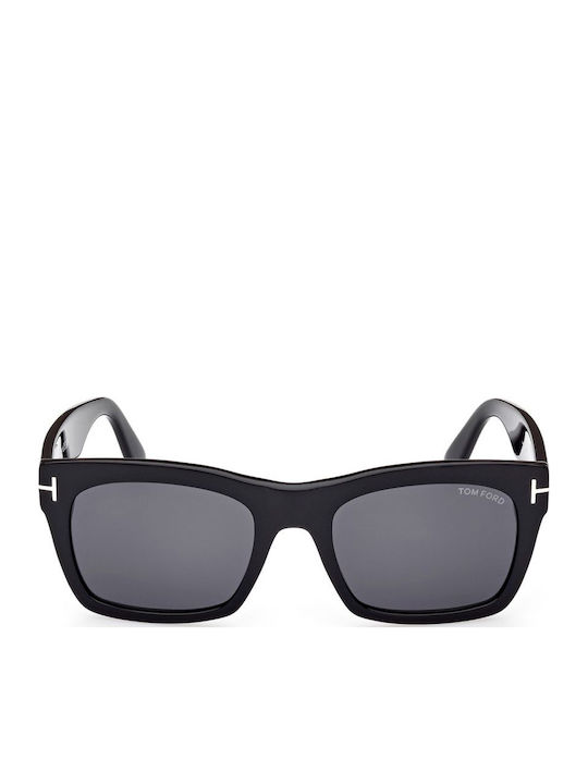 Tom Ford Men's Sunglasses with Black Horn-Rimmed Frame and Grey Gradient Lens FT1062 01A
