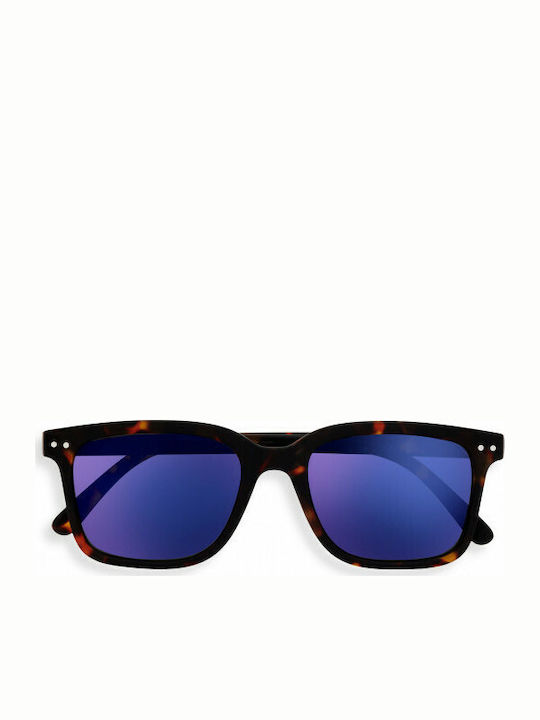 Izipizi L Sun Sunglasses with Plastic Frame Tortoise Mirror