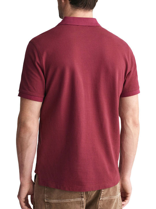 Polo Short Sleeve Blouse Burgundy