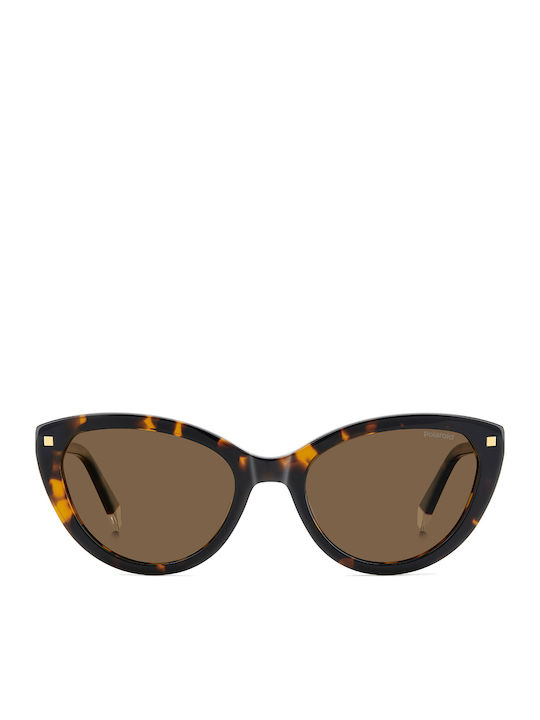 Polaroid Women's Sunglasses with Brown Tartaruga Plastic Frame and Brown Polarized Lens PLD4175/S/X 086/SP