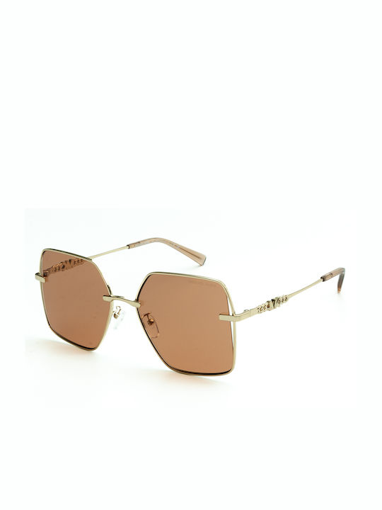 Michael Kors Women's Sunglasses with Gold Metal Frame and Brown Lens MK1157D 101403