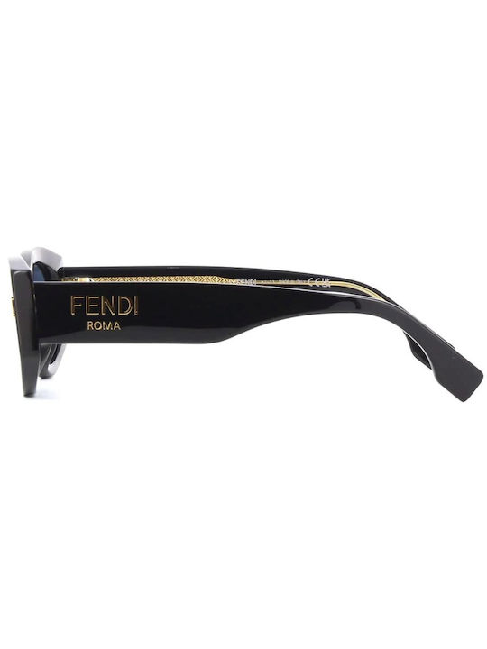 Fendi Γυναικεία Γυαλιά Ηλίου με Μαύρο Κοκκάλινο Σκελετό και Μπλε Φακό FE40125I-01V