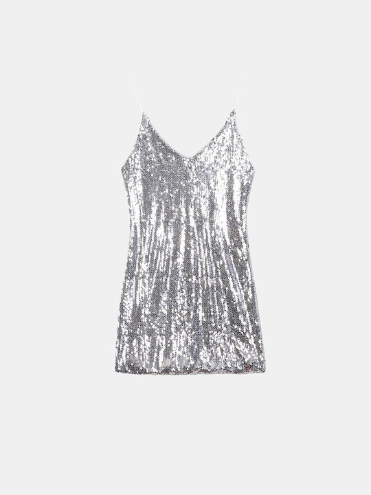 Mini Sequin Dress Silver Silver