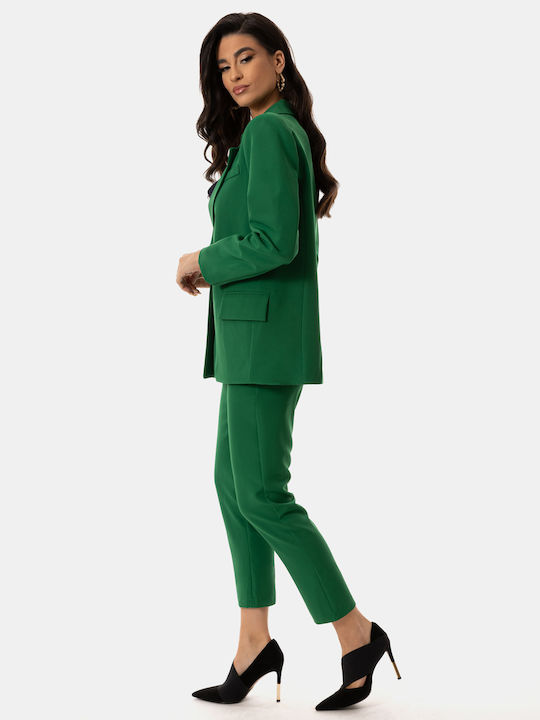 Green Blazer and Trousers Set