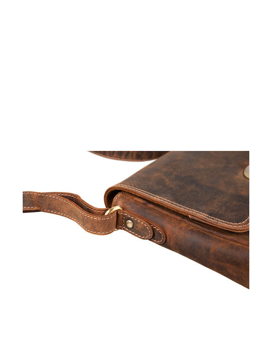Leder Damentasche Schultertasche Braun