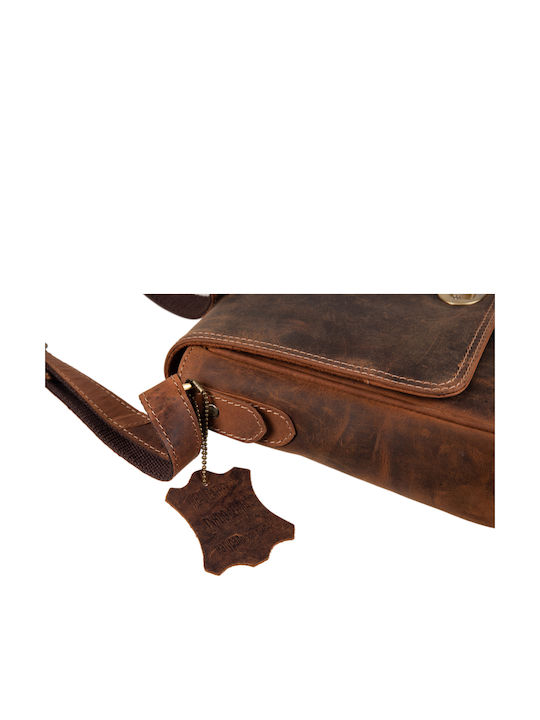 Leder Damentasche Schultertasche Braun