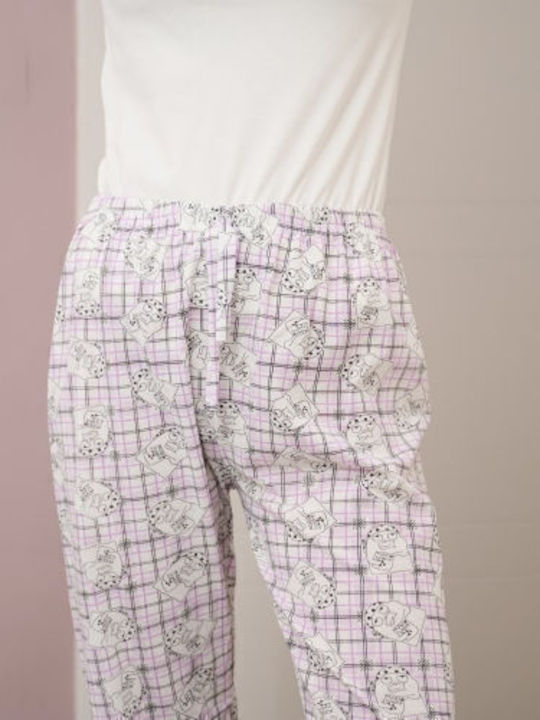 Prive Underwear Winter Damen Pyjama-Hose Flieder