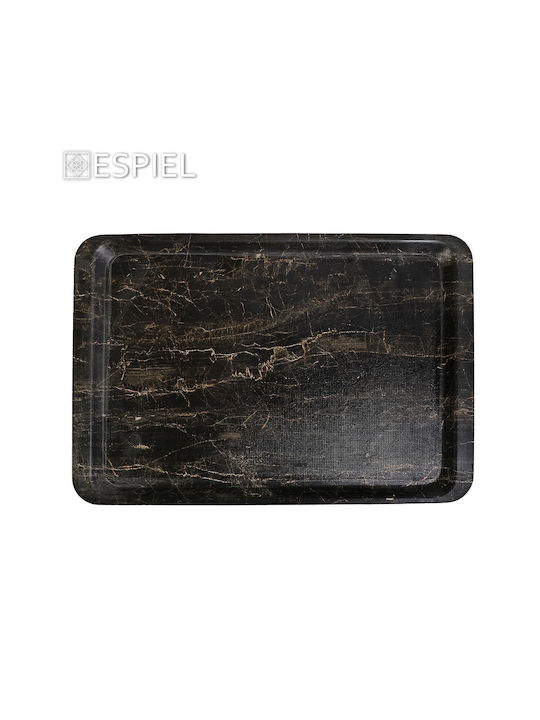 Espiel Hybrid Holz Rechteckig Serviertablett in Schwarz Farbe 61x43cm 2Stück