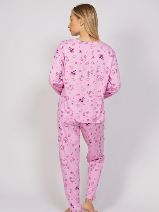 Sexen Winter Women's Pyjama Set Pink