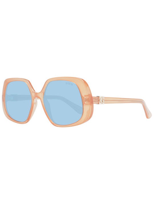 Guess Women's Sunglasses with Orange Plastic Frame and Light Blue Lens GU7862 59V