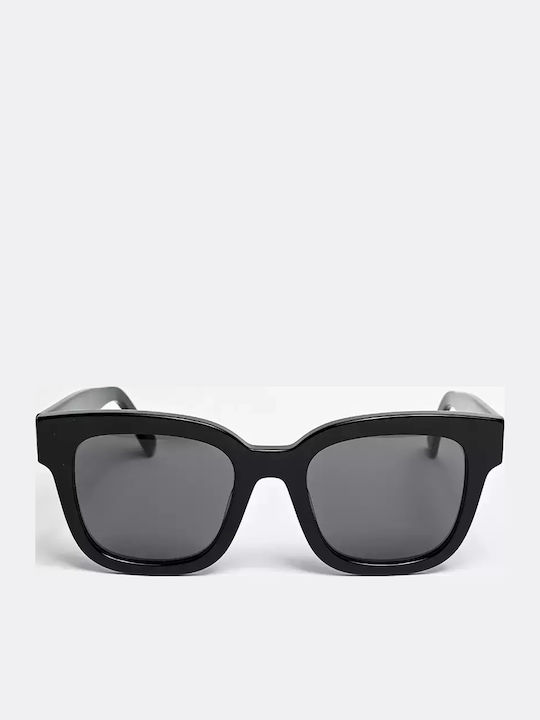 The Glass of Brixton Women's Sunglasses with Black Plastic Frame and Gray Lens BS206 00