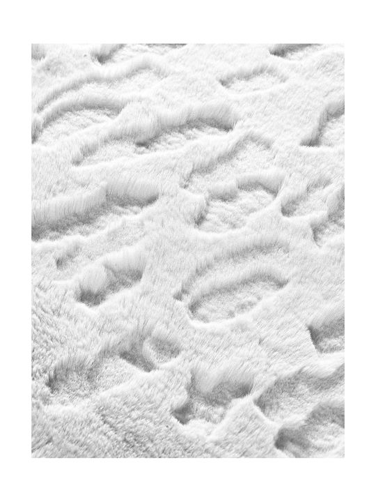 Madi Glacial Rug Rectangular White