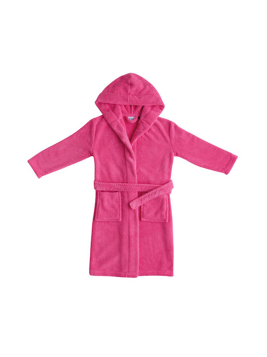 Kentia Παιδικό Μπουρνούζι Loft Jump 14 Pink Pink με Κουκούλα