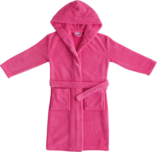 Kentia Παιδικό Μπουρνούζι Loft Jump 14 Pink Pink με Κουκούλα
