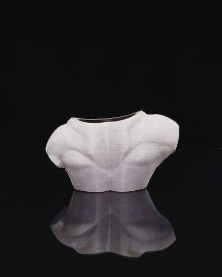 3D Art Shop Διακοσμητικό Βάζο Πλαστικό Γκρι 3x3xΥ20cm