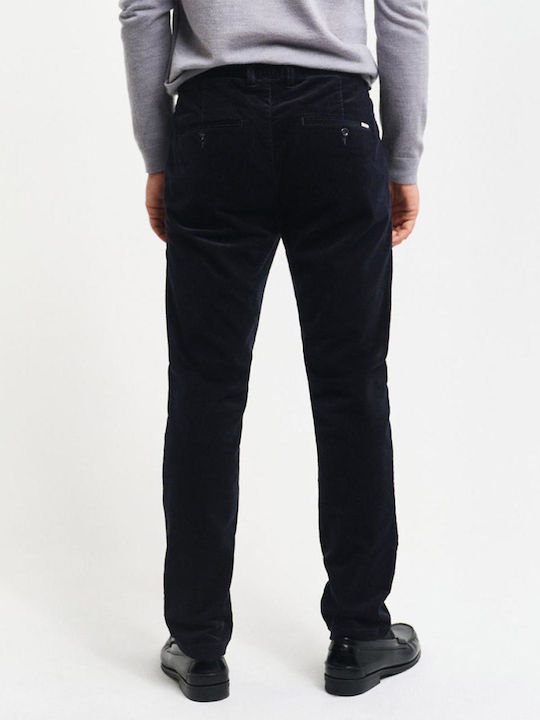 Chino Trousers In Slim Fit Dark Blue