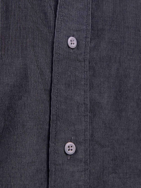 Long-sleeved Corduroy Shirt Black Oyster