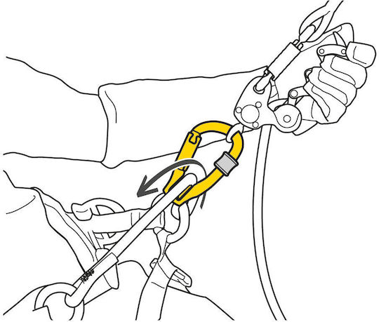 Petzl Rollclip Z Screw Lock Καραμπίνερ Ασφαλείας 1τμχ