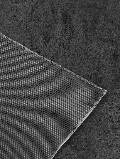 Madi Feathery Rutschfest Teppich Rechteckig Zottelig Synthetisch,Polyester/Cotton/Leather Black