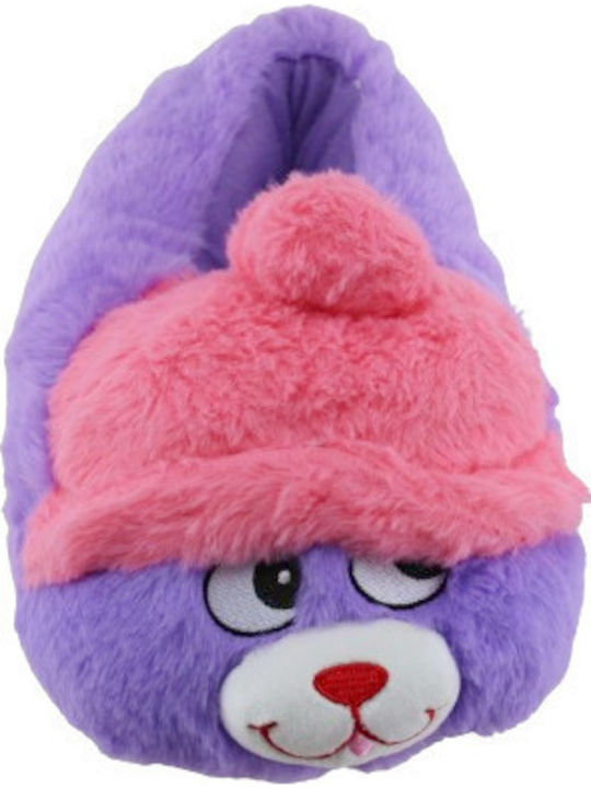 Women's Slippers with Animals Lilac