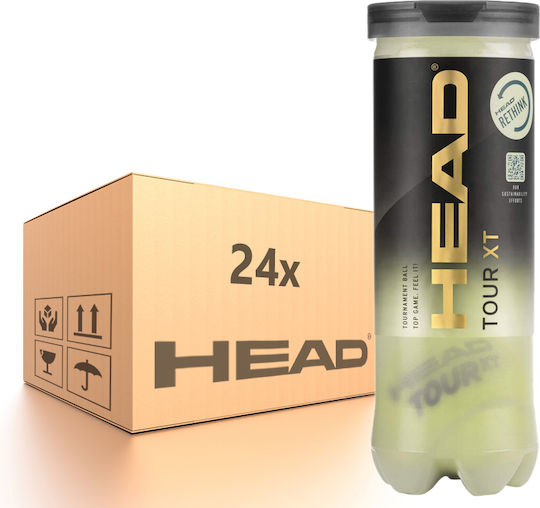 Head Tour XT Tennis Balls for Tournament 72 Pieces