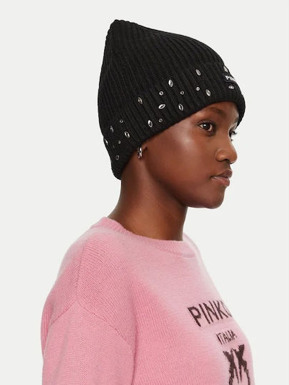 Seregneti Cuffia Beanie Unisex Beanie Knitted in Black color