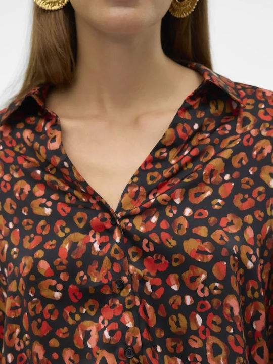 Langärmelig Damen Hemd Rot