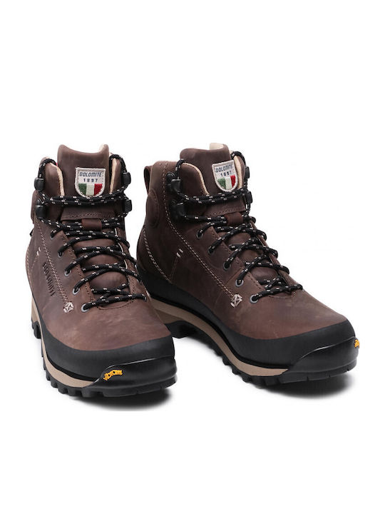 Dolomite 54 Trek Ανδρικά Ορειβατικά Μποτάκια Αδιάβροχα με Μεμβράνη Gore-Tex Καφέ