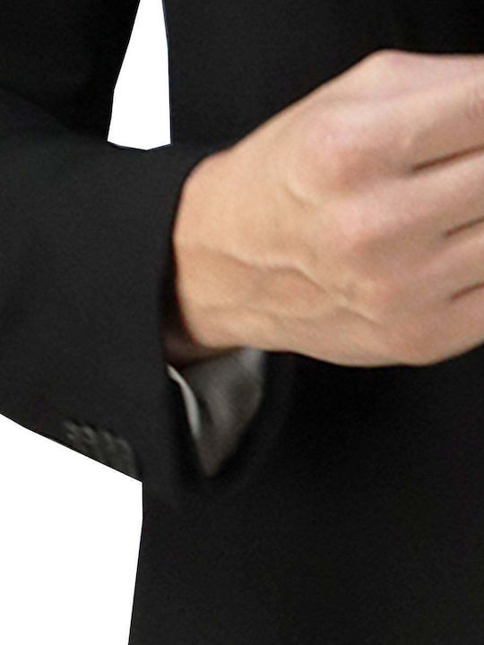 Ανδρικό Σακάκι με Στενή Εφαρμογή Μαύρο