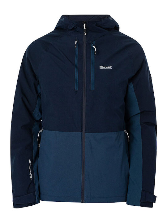 Stretch Winter Jacket Puffer Waterproof and Windproof Navy Blue